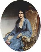 Francesco Hayez Portrait of Antonietta Negroni Prati Morosini, Oval oil